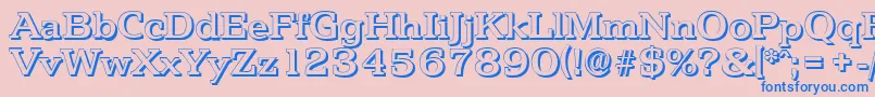 PenthouseshadowMediumRegular Font – Blue Fonts on Pink Background