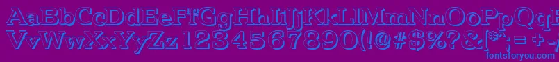 PenthouseshadowMediumRegular Font – Blue Fonts on Purple Background