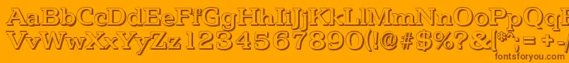 PenthouseshadowMediumRegular Font – Brown Fonts on Orange Background