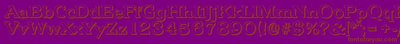 PenthouseshadowMediumRegular Font – Brown Fonts on Purple Background