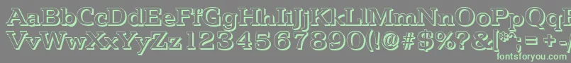 PenthouseshadowMediumRegular Font – Green Fonts on Gray Background