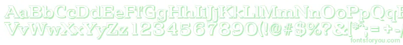 PenthouseshadowMediumRegular Font – Green Fonts on White Background