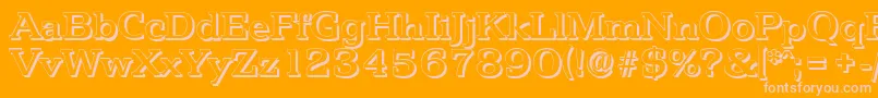 PenthouseshadowMediumRegular Font – Pink Fonts on Orange Background