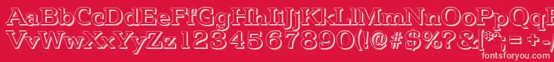 PenthouseshadowMediumRegular Font – Pink Fonts on Red Background