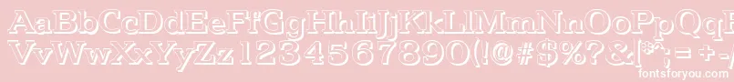 PenthouseshadowMediumRegular Font – White Fonts on Pink Background