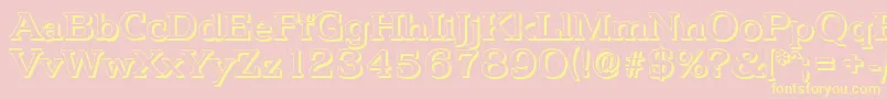 PenthouseshadowMediumRegular Font – Yellow Fonts on Pink Background