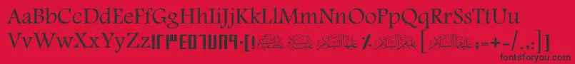 fuente ScHani – Fuentes Negras Sobre Fondo Rojo