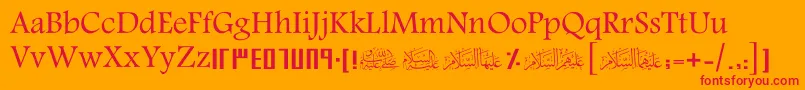 ScHani Font – Red Fonts on Orange Background