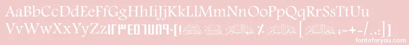 ScHani Font – White Fonts on Pink Background
