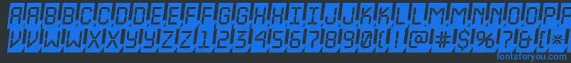 ALcdnova3Dcmobl Font – Blue Fonts on Black Background