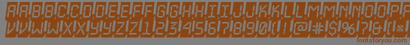 ALcdnova3Dcmobl Font – Brown Fonts on Gray Background
