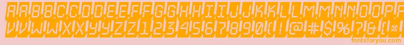 ALcdnova3Dcmobl Font – Orange Fonts on Pink Background