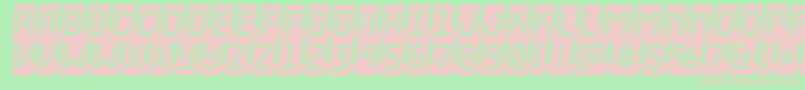 ALcdnova3Dcmobl Font – Pink Fonts on Green Background