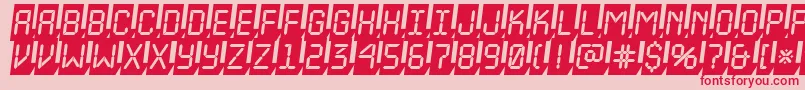 ALcdnova3Dcmobl Font – Red Fonts on Pink Background