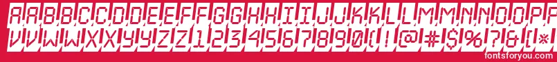 ALcdnova3Dcmobl Font – White Fonts on Red Background