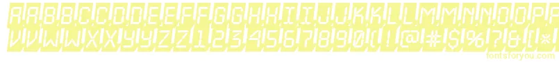 ALcdnova3Dcmobl-Schriftart – Gelbe Schriften