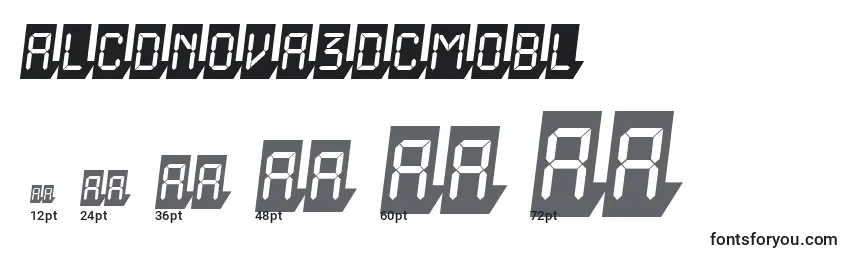Размеры шрифта ALcdnova3Dcmobl