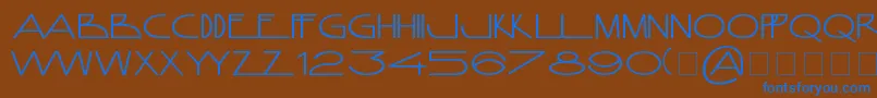 MfAnamorphosРІe Font – Blue Fonts on Brown Background