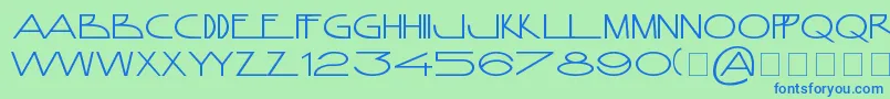 Шрифт MfAnamorphosРІe – синие шрифты на зелёном фоне