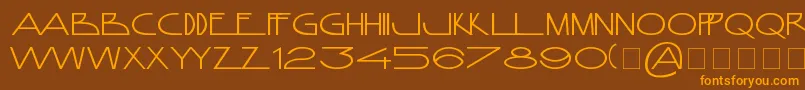 Lisätietoja MfAnamorphosРІe-fontista MfAnamorphosРІe-fontti – oranssit fontit ruskealla taustalla