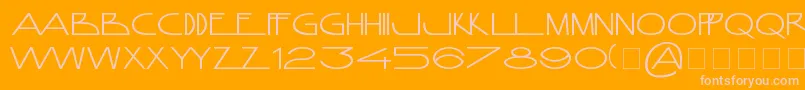 Police MfAnamorphosРІe – polices roses sur fond orange