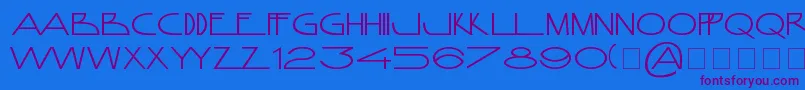 MfAnamorphosРІe-Schriftart – Violette Schriften auf blauem Hintergrund