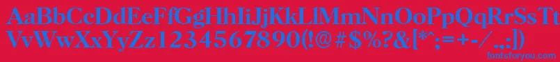 HorshamserialMediumRegular Font – Blue Fonts on Red Background