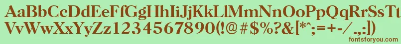 HorshamserialMediumRegular Font – Brown Fonts on Green Background