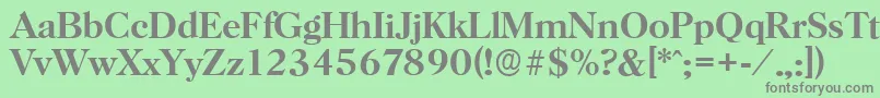 フォントHorshamserialMediumRegular – 緑の背景に灰色の文字