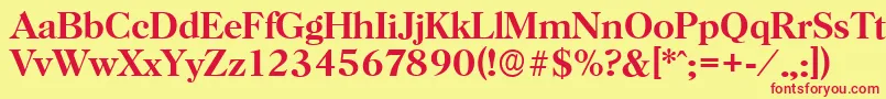 HorshamserialMediumRegular Font – Red Fonts on Yellow Background