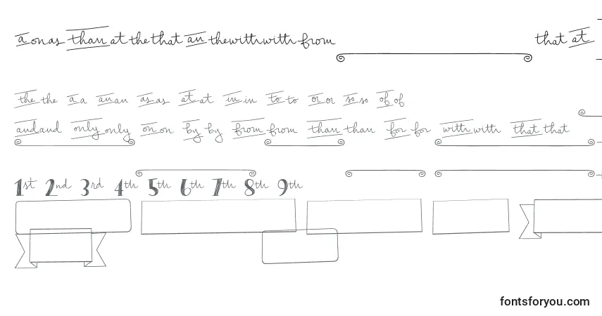 Schriftart BmdPeasCarrotsExtras – Alphabet, Zahlen, spezielle Symbole