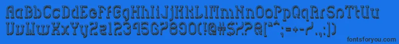 HvdSpencilsBlock Font – Black Fonts on Blue Background