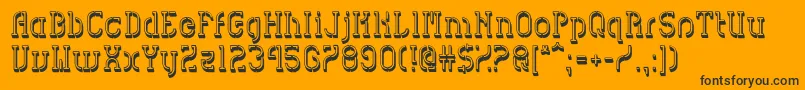 HvdSpencilsBlock Font – Black Fonts on Orange Background