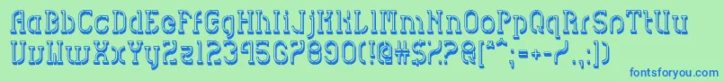 HvdSpencilsBlock Font – Blue Fonts on Green Background