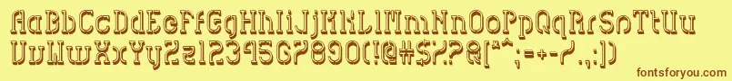 HvdSpencilsBlock Font – Brown Fonts on Yellow Background