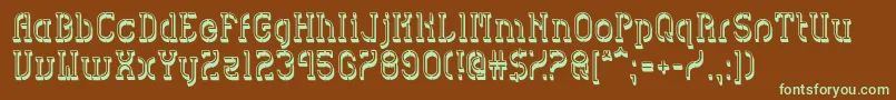 HvdSpencilsBlock Font – Green Fonts on Brown Background