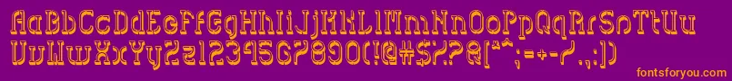 HvdSpencilsBlock Font – Orange Fonts on Purple Background