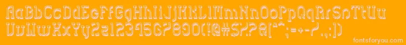 HvdSpencilsBlock-Schriftart – Rosa Schriften auf orangefarbenem Hintergrund