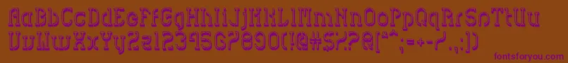 HvdSpencilsBlock-Schriftart – Violette Schriften auf braunem Hintergrund