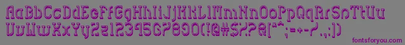 フォントHvdSpencilsBlock – 紫色のフォント、灰色の背景