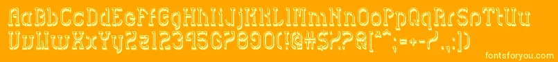 HvdSpencilsBlock Font – Yellow Fonts on Orange Background