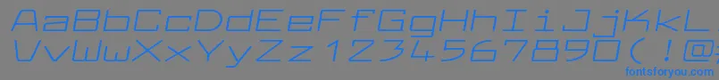 LarabiefontxtItalic Font – Blue Fonts on Gray Background