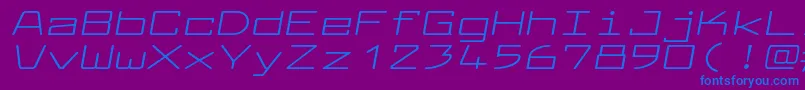 LarabiefontxtItalic Font – Blue Fonts on Purple Background