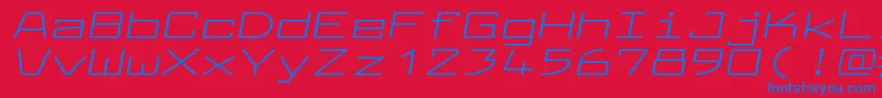 LarabiefontxtItalic Font – Blue Fonts on Red Background