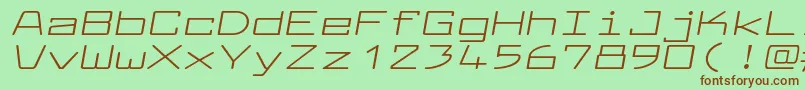 LarabiefontxtItalic Font – Brown Fonts on Green Background