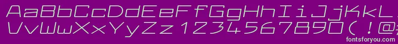 Шрифт LarabiefontxtItalic – зелёные шрифты на фиолетовом фоне