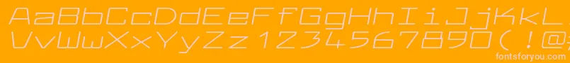 LarabiefontxtItalic Font – Pink Fonts on Orange Background