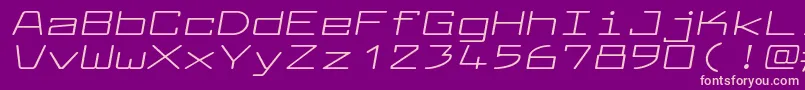 LarabiefontxtItalic Font – Pink Fonts on Purple Background