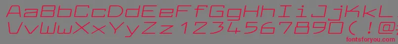 LarabiefontxtItalic Font – Red Fonts on Gray Background