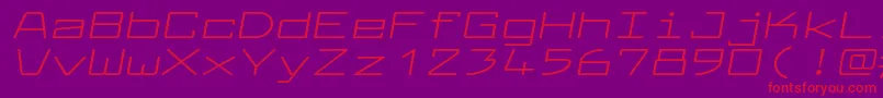 LarabiefontxtItalic Font – Red Fonts on Purple Background